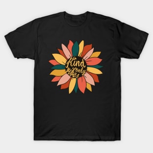 Sunflower Kind Vibes Only Colorful T-Shirt